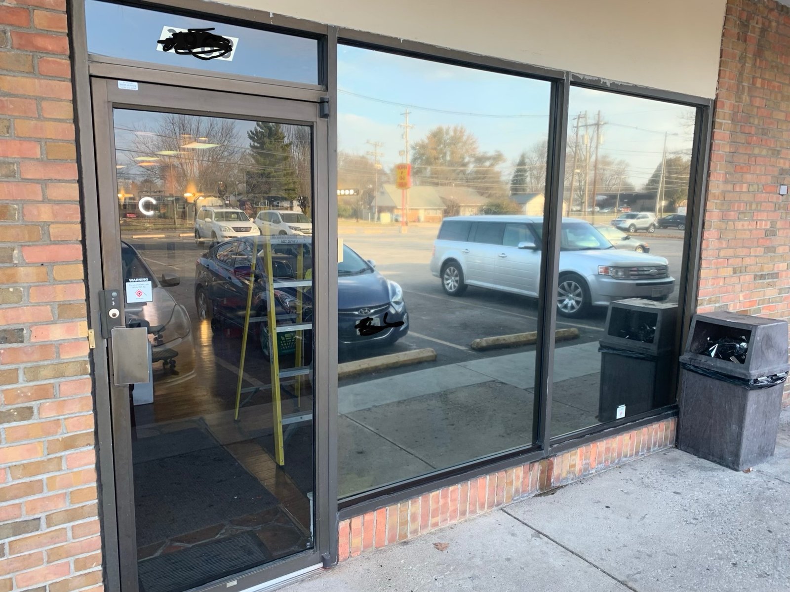 Completed storefront tint
