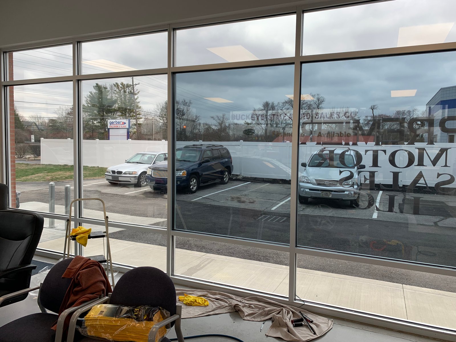 Commercial storefront window tinting by Luxury Films & Graphics