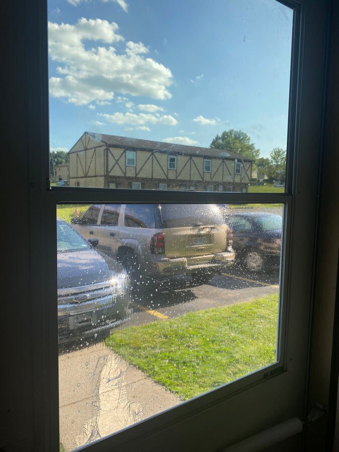 Residential window tinting — before and after comparison